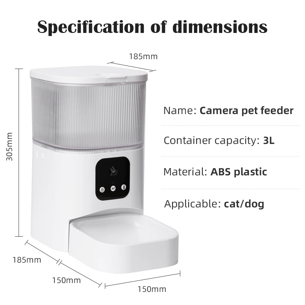 The SmartSnout Wifi Feeder & Live-Stream Camera (3L)